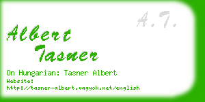 albert tasner business card